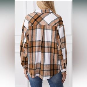 Oversized plaid shacket